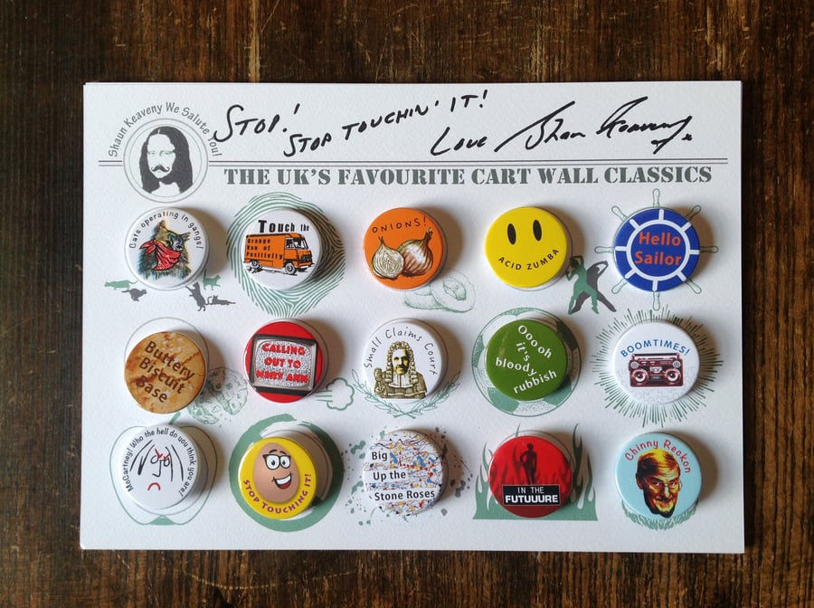 Limited Edition Signed Shaun Keaveny Cart Wall Badge Art Piece. A4. 