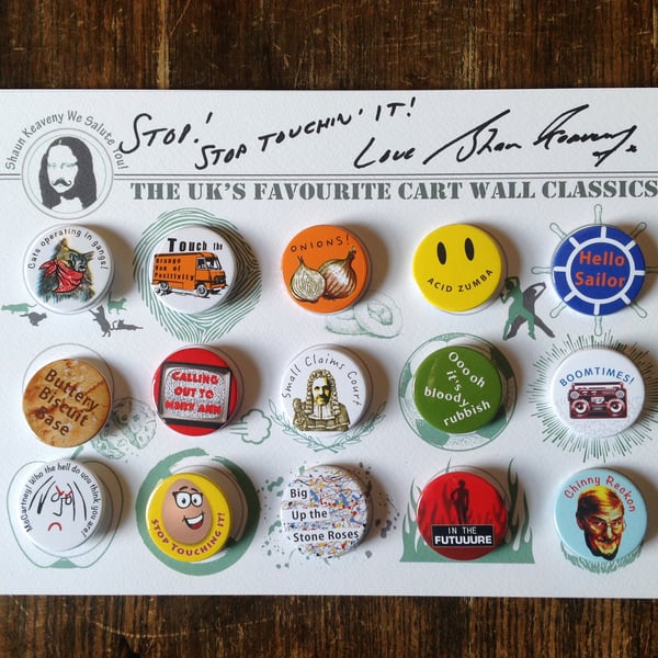 Limited Edition Signed Shaun Keaveny Cart Wall Badge Art Piece. A4. 