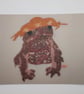 Spotted Toad wearing South American hat - A5 print - Image 2