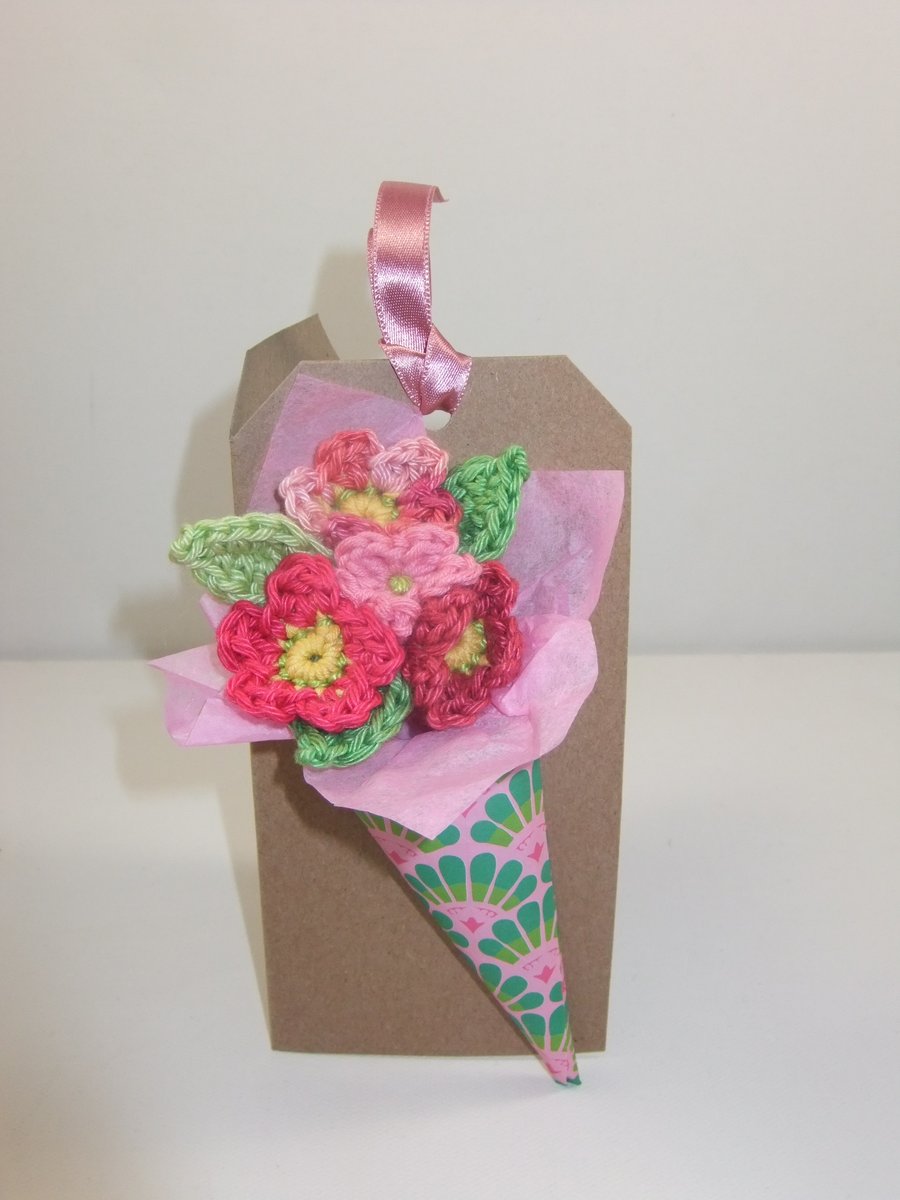 Brooch Bouquet of Flowers Card