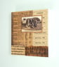 Original Paper Collage on Wood Panel, 12x12cms, Free UK Postage (196) - Image 3