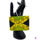 Jamaica abstract Art V05 Car Air freshener (Double Sided Print)