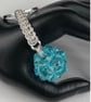 Handbag Charm, Turquoise Crystal with a Chainmaille Chain and Keyring - Last One - Image 8