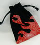 sparkly flame gift bag with hologram dots - Image 2