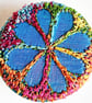Buttons 1 inch button Hand Dyed Silks and Cottons Free Machine Embroidery Button