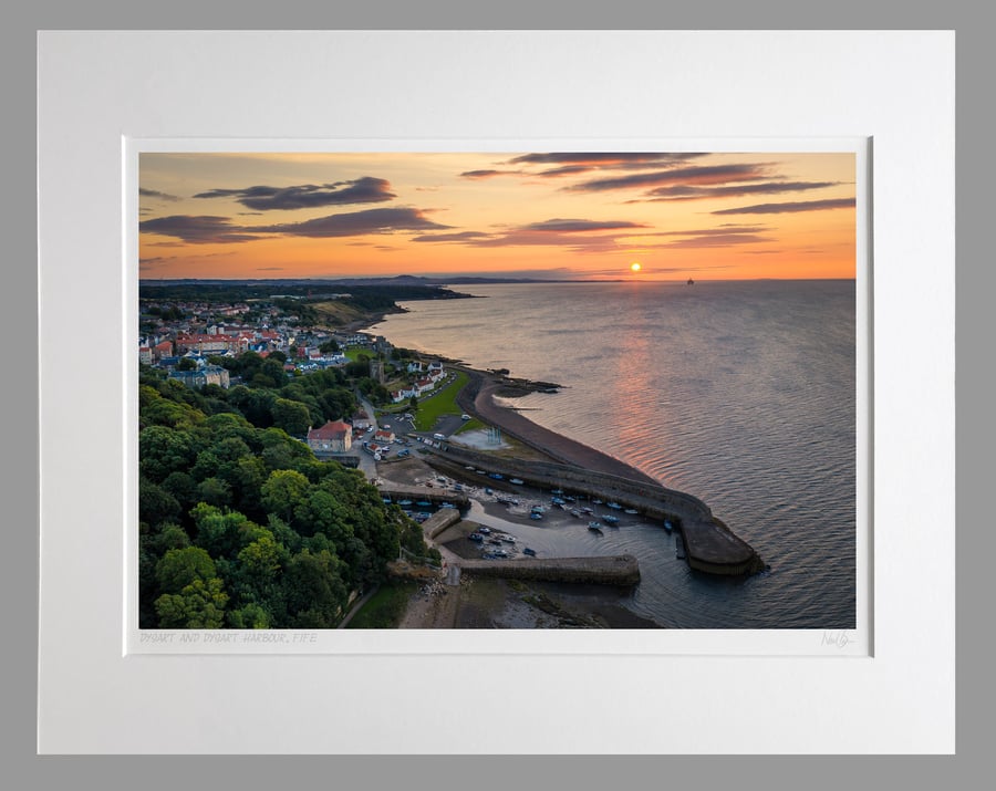 Dysart & Dysart Harbour, East Neuk of Fife - A3 (50x40cm) Unframed Print