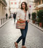 Hand made multicolor cross body bag  - Image 1