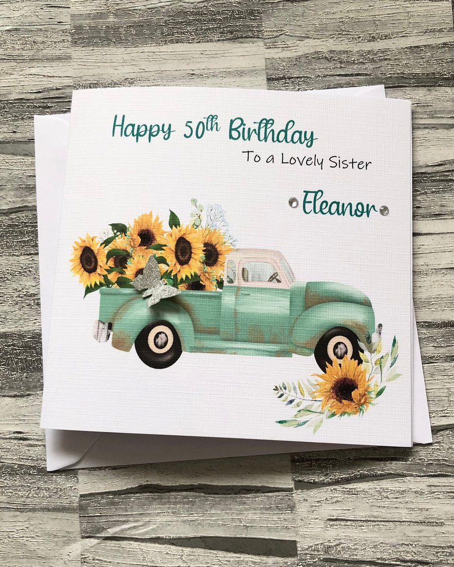 Image of Autumnal Birthday Card for her,Niece,Granddaughter,sister, Daughter, Girlfriend,