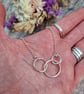 Sterling Silver Three Circle Interlocking Necklace - JBJ2048 - Image 6