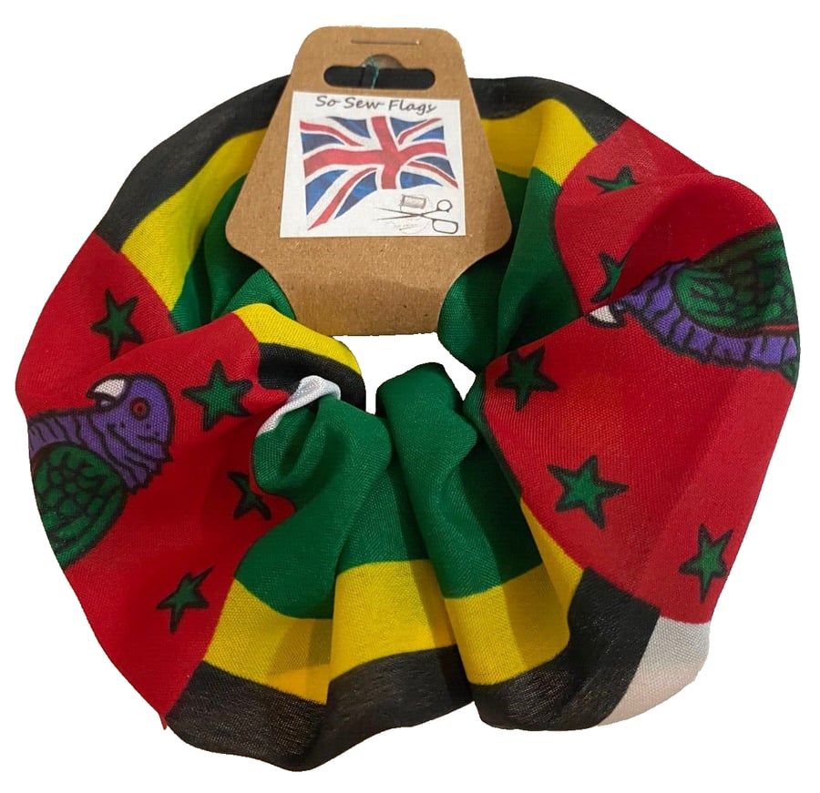 Dominica Dominican Flag Hair Scrunchie Tie Band Elastic Scrunchies