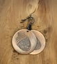 Acorn - Handmade Etched Copper Earrings LARGE - Image 1