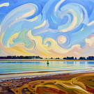 A4 Print North Norfolk Wells-Next-The-Sea Beach 
