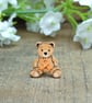 Leukaemia Awareness Bear Pin, Handmade Tiny Teddy Cancer Support Badge - Image 1