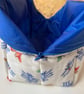  Vintage Planes Quilted Fabric Wash Bag - Image 8