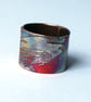 Etched copper raven ring - adjustable size - Image 3