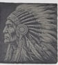 Native American Slate Coasters Set of 4, Engraved Tribal Portrait Coasters, 10cm - Image 4