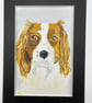 Original painting. Spaniel portrait 5x7" pet portrait  - Image 4