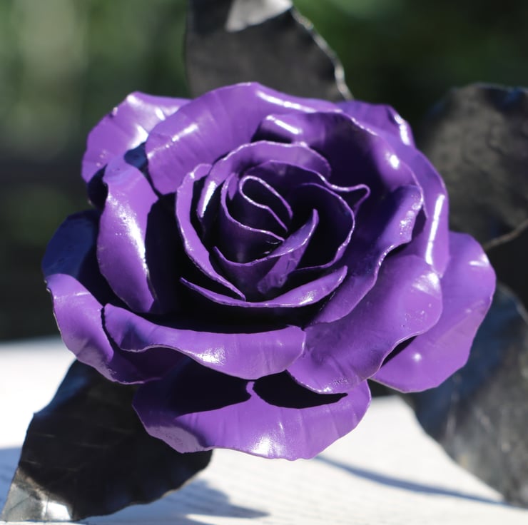 TEN Roses, metal flowers for Crafts, jewelry, embellishments, accents,  Purple