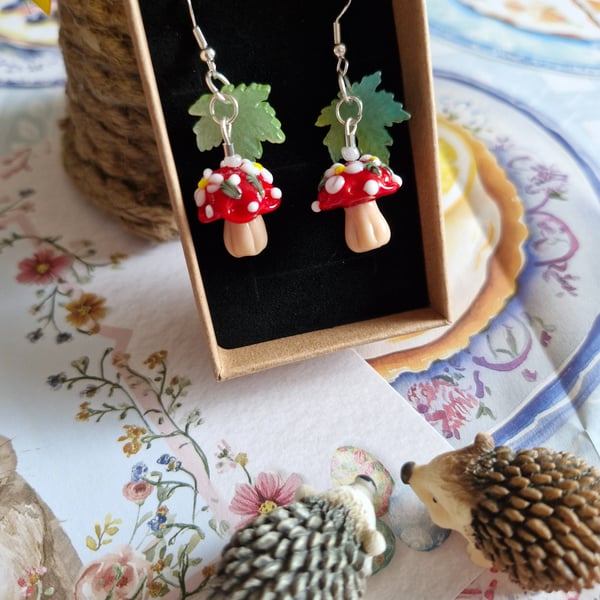 The "Bramble-Berry" Toadstool Earrings