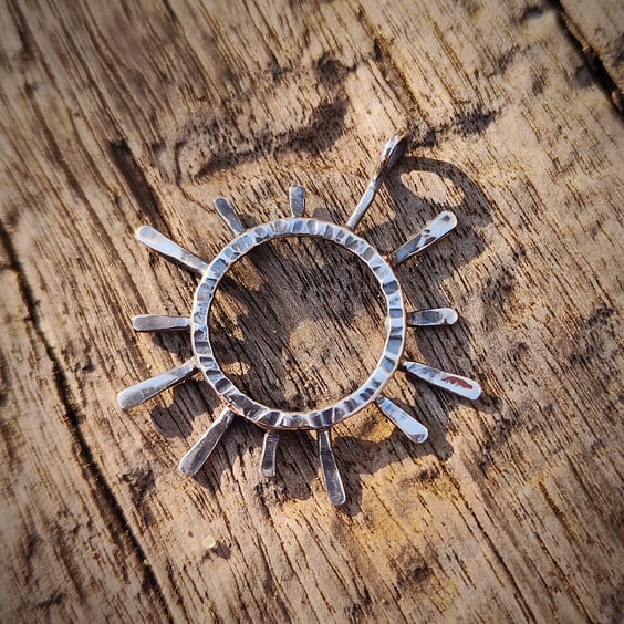 Sunny sterling silver pendant