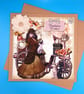 Steampunk Birthday Card Wife, Daughter, Sister, Granddaughter 