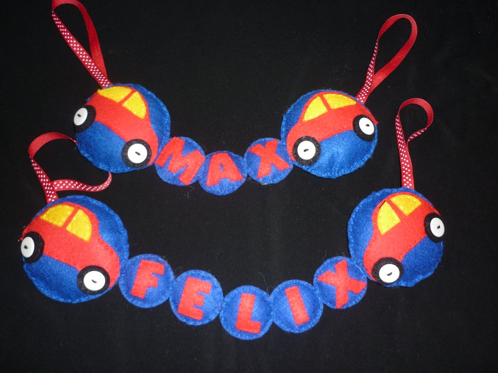 Personalised Car Name banner for Wall or door