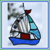 Sailboat Stained Glass Suncatcher