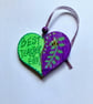 BEST TEACHER EVER hand painted wooden heart