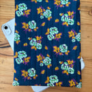 Floral Print On A Navy Background Quilted I-Pad Sleeve