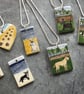 Handmade Ceramic pointer dog pendant - Image 8