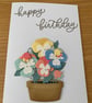 Handmade Die Cut Pansy Birthday Card - Image 4