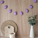 Lavender Felt Egg Garland 