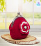 Crochet red and cream flower coin purse, flower purse, clasp purse, coin purse - Image 9