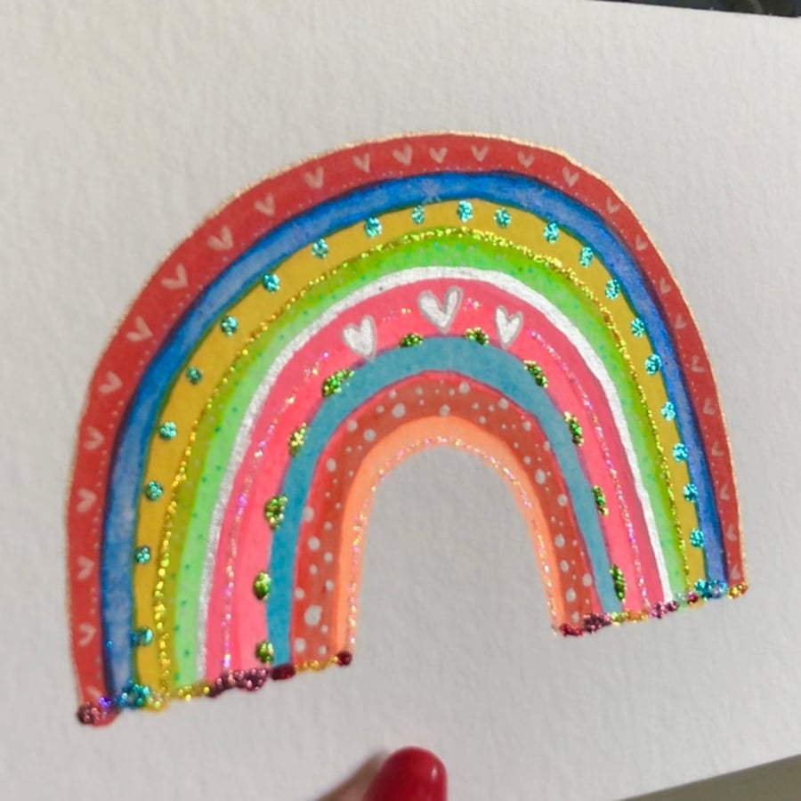 JUICY  brightly coloured RAINBOW painting Jo Roper