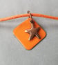 Seconds Sunday small orange sea star pendant