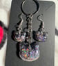 Resin earring and keyring set