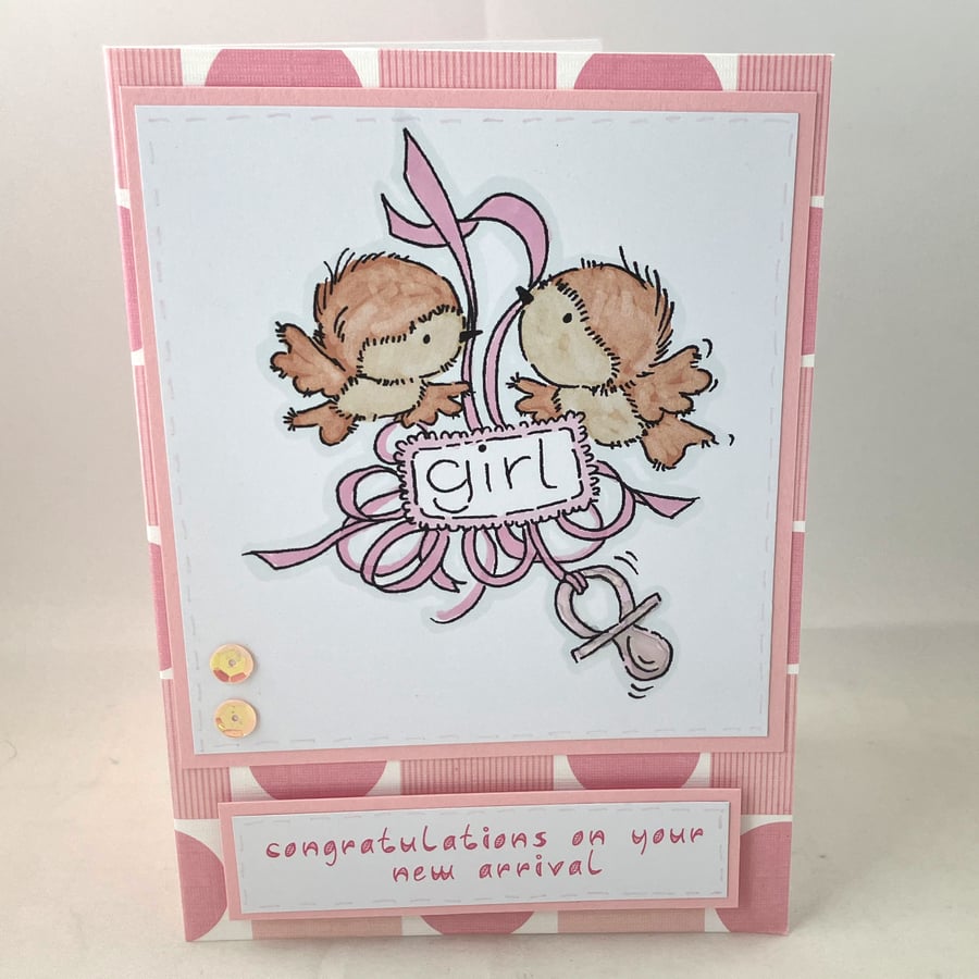 New baby girl card