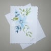 original art hand painted floral greetings card ( ref FA 354 B2 )
