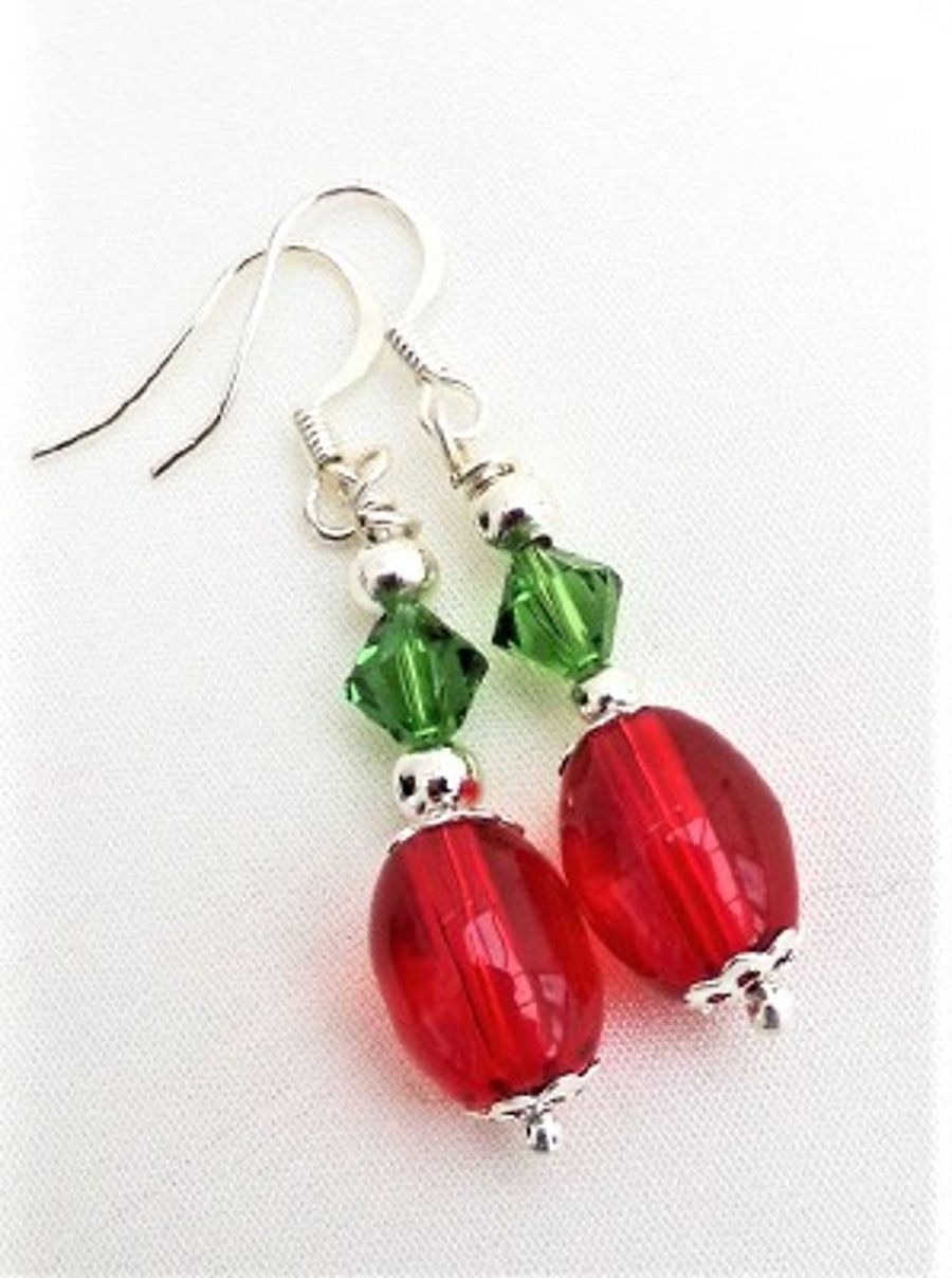 "Christmas Cheer" Swarovski Crystal Earrings