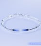 Sapphire Sterling Silver unique petite handmade bracelet - Image 5