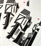 The Shambles, York Linocut, Lino Print by Giuliana Lazzerini - Image 4