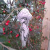 Tattooed Mushroom Lady Hanging Decoration