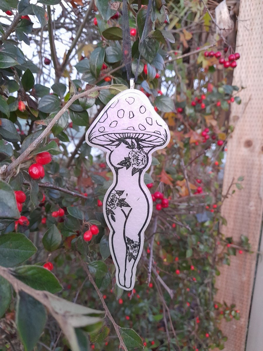Tattooed Mushroom Lady Hanging Decoration