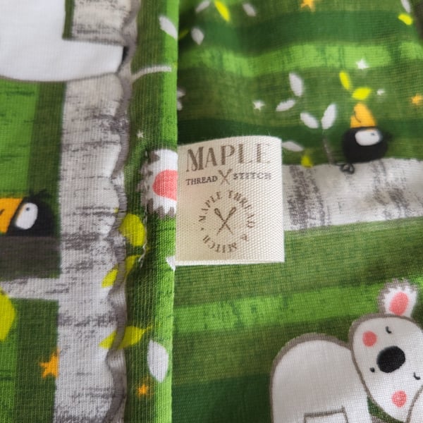 Personalised Baby Quilt, Koala Lightweight Moses Basket Pram Playmat