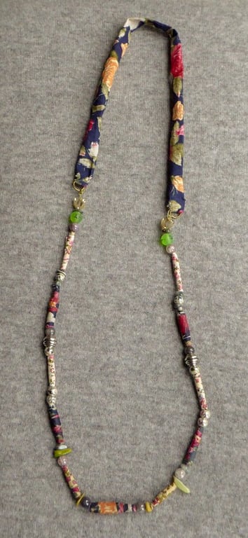 Textile Bead Necklace