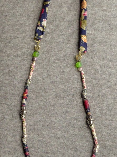 Textile Bead Necklace