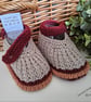 Designer Baby Boy's Hand Knitted Shoes   3 - 6 months size - Image 4