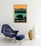 Lake Tahoe retro travel poster, Lake Tahoe travel print, USA travel art - Image 3
