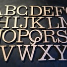 laser cut wood MDF 6mm thick capital letters, Clarendon font , various sizes,
