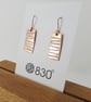 Dangle Copper Enamel Textured Earrings - Image 4